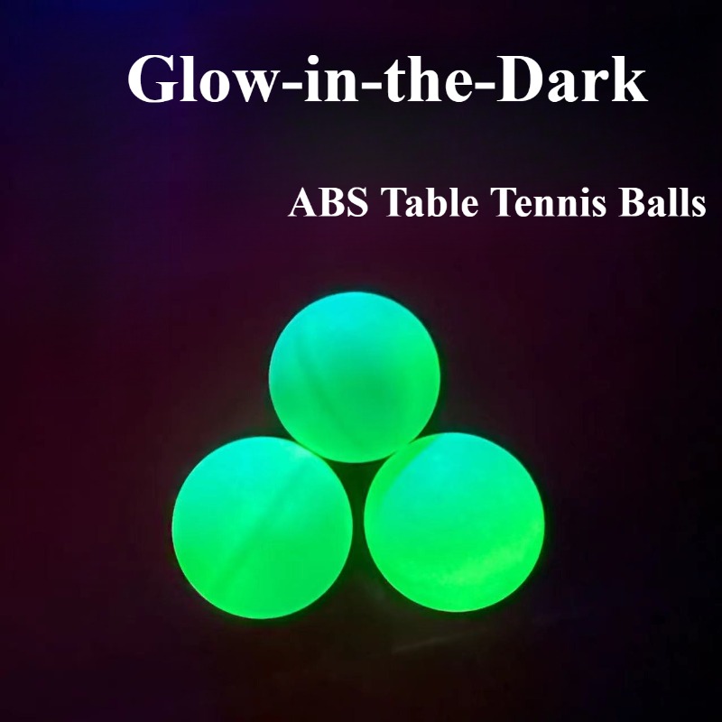 Table Tennis Video Game - ลูกปิงปองเรืองแสงในที่มืด วัสดุ ABS ใหม่ พร้อมรอยต่อ 40+