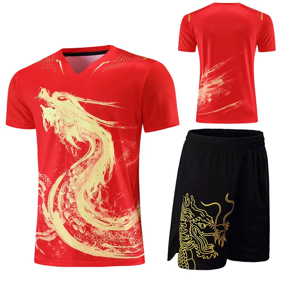 Table Tennis Zhang Jike - ล่าสุดมังกรจีนตารางเทนนิส Jerseys ชุดผู้ชายผู้หญิงเด็กจีนปิงปองชุดปิงปองชุดกีฬาเสื้อเสื้อผ้า