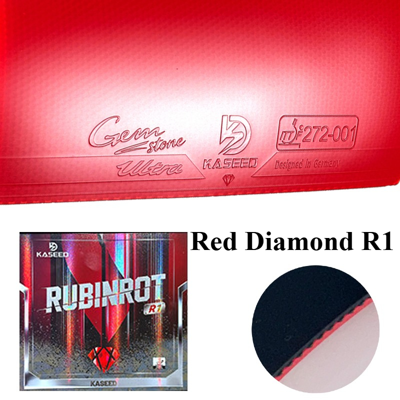 Table Tennis Games - ยางปิงปอง KASEED Red Diamond R1 แบบมีปุ่ม