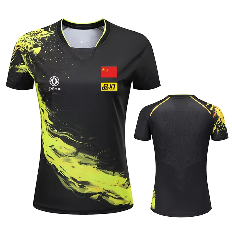 Table Tennis Zhang Jike - จีน Dragon ตารางเทนนิสพิมพ์เสื้อยืดสําหรับผู้ชายผู้หญิงเสื้อผ้าแฟชั่นกีฬาแบดมินตันเสื้อยืดปิงปอง Jersey ฟิตเนสเสื้อ