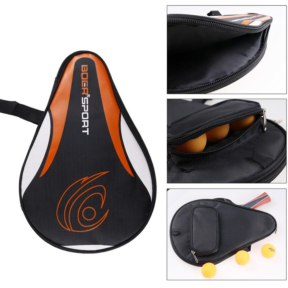 Table Tennis Backhand - กระเป๋าไม้ลายกีฬาปิงปอง9ซม. 1ชิ้น30x1ถุงค้างคาวสีดำ/ สีฟ้าผ้าอ๊อกซ์ฟอร์ดฟองน้ำกล่องไม้ปิงปองสำหรับเก็บไม้พายใบมีด
