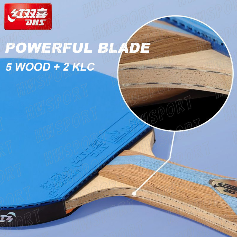 DHS ไม้ตีปิงปอง7ดาวไม้ตีลายกีฬ - Table Tennis Backhand บทวิจารณ์และราคา