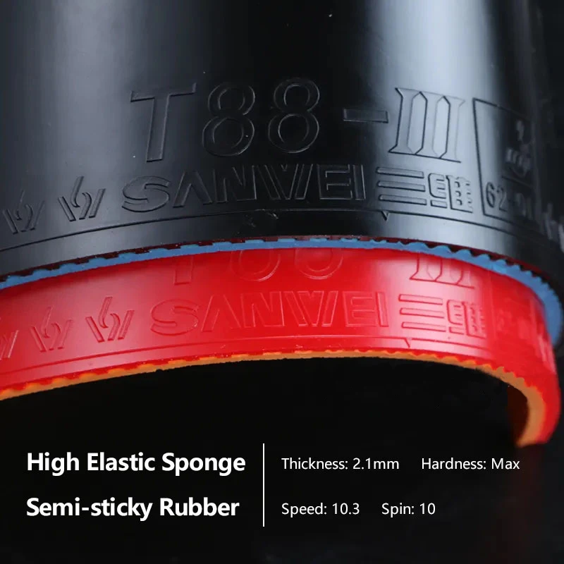 Sanwei T88-3ลายกีฬาปิงปองยาง p - Table Tennis Backhand บทวิจารณ์และราคา