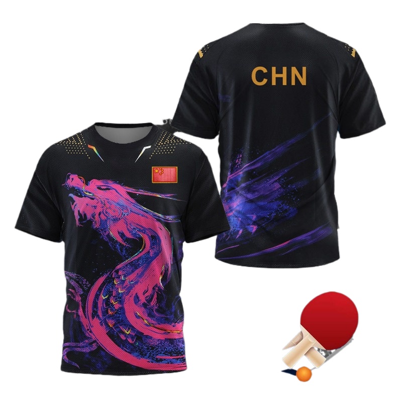 เสื้อยืดลายกราฟิกเทเบิลเทนนิสล - Table Tennis Zhang Jike บทวิจารณ์และราคา