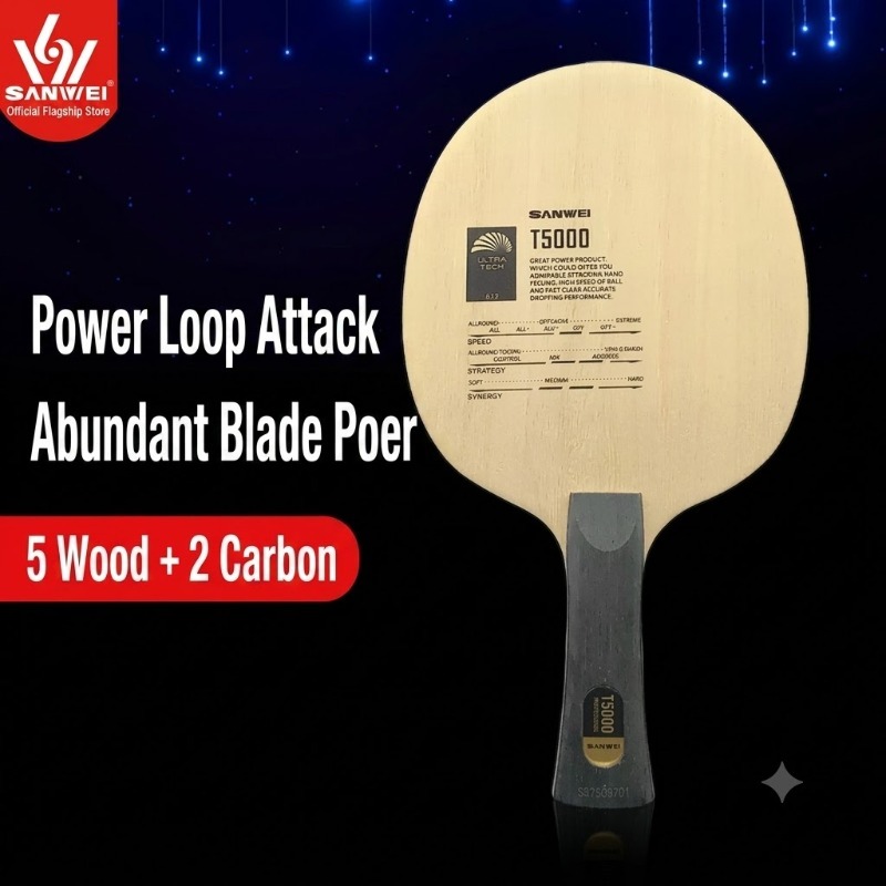 ไม้ปิงปอง SANWEI T5000, โครงสร - Table Tennis Intermediate Level บทวิจารณ์และราคา